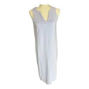 NWOT Pact Organic Cotton Frame Notch Neck Dress in Wisteria Vintage, periwinkle